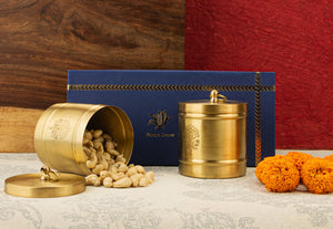 Golden Heritage Brass Canister (Set of two)