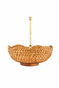 Rattan  Brass Rangoon Basket