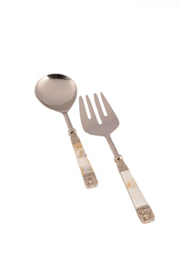 Mother of Pearl Salad Server Set MOP