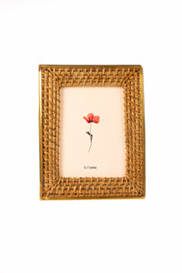 Ema Rattan Brass Photo Frame
