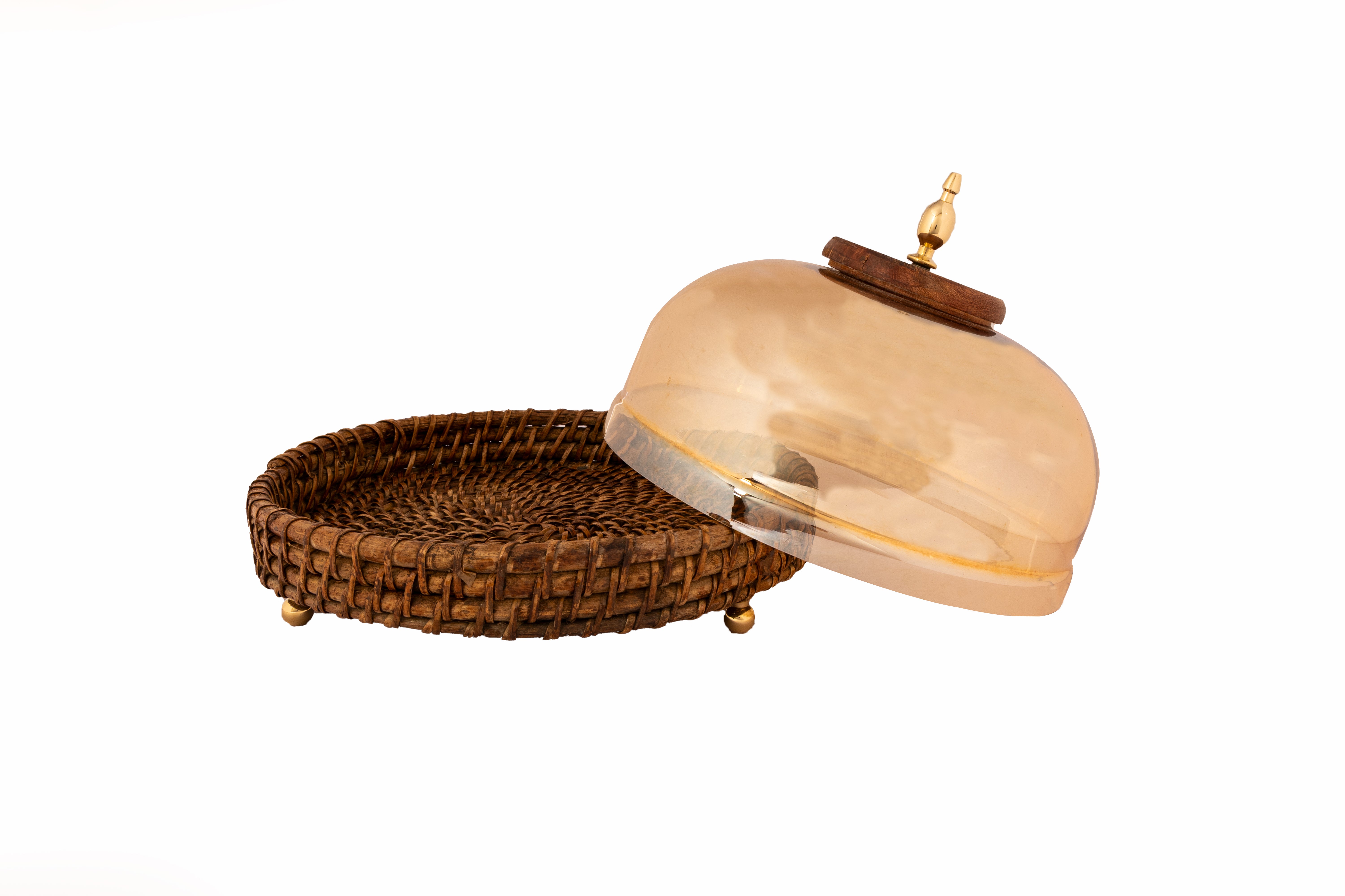 Rattan Glass Cloche