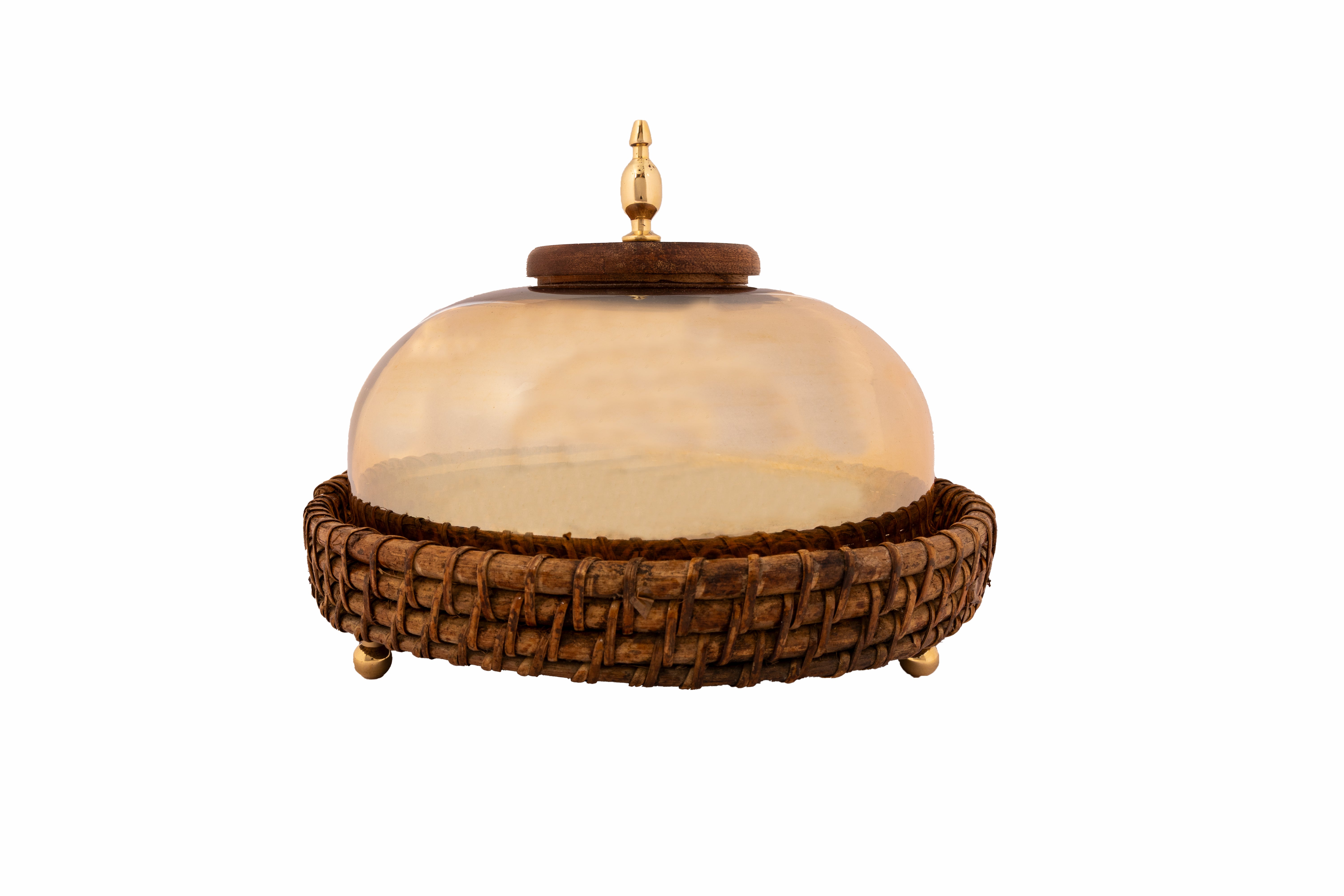 Rattan Glass Cloche