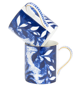 Indigo Ceramic Mugs (Set of Two)