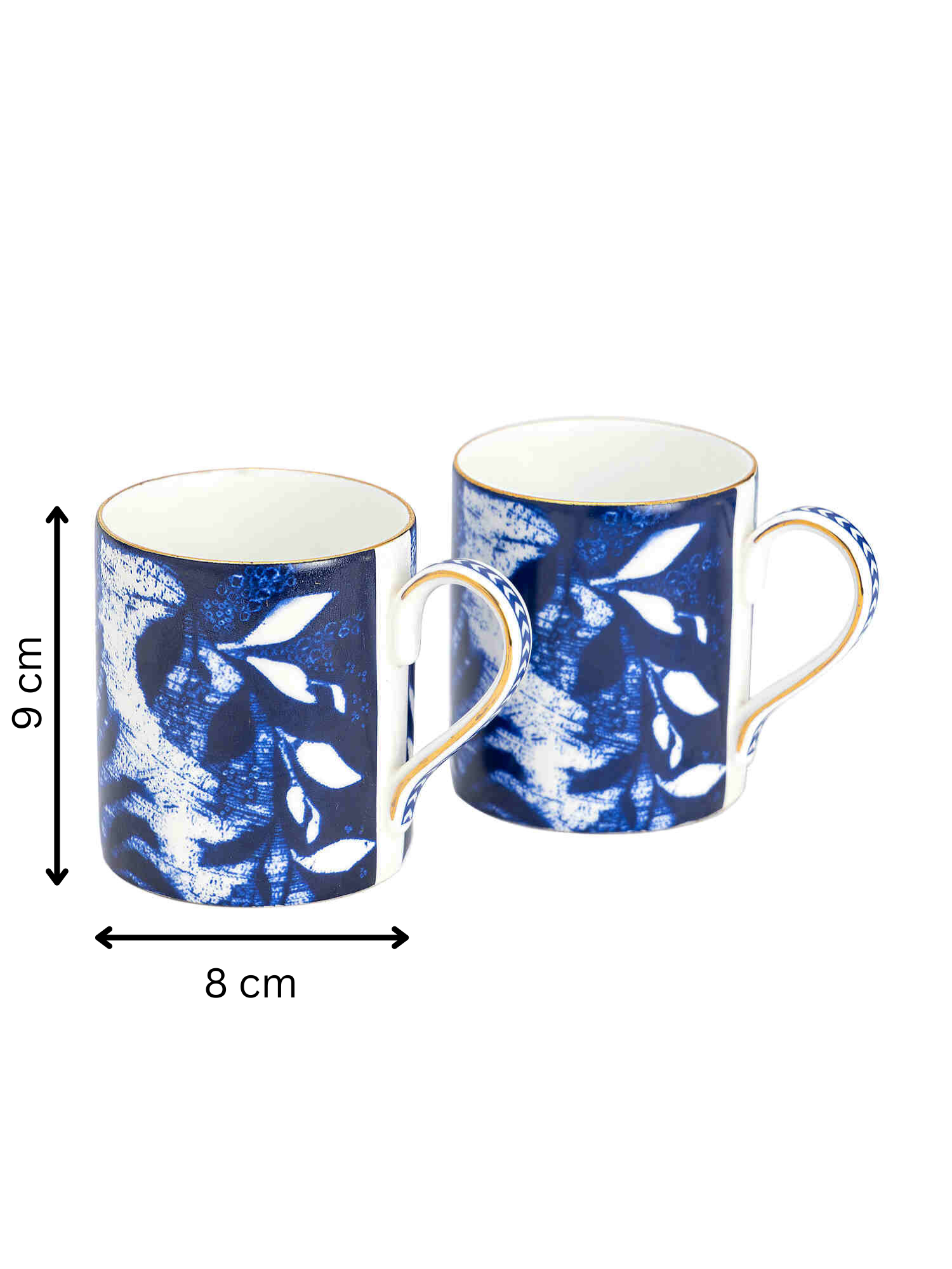 Indigo Ceramic Mugs (Set of Two)
