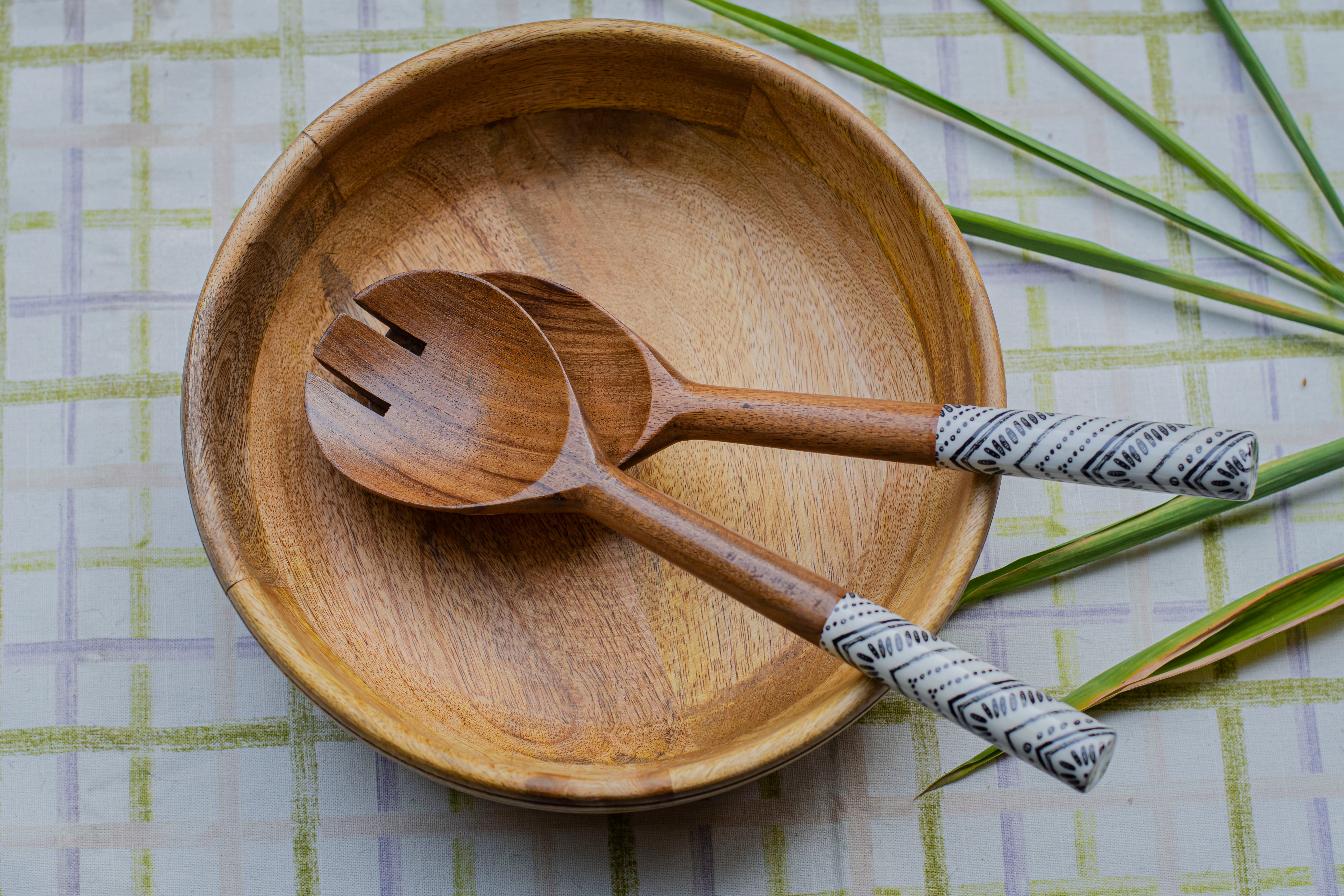 Tribal Art linear Salad Servers (Set of Two)