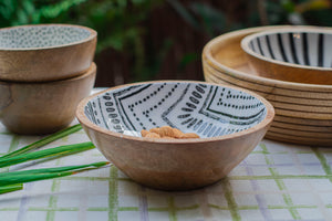 Tribal Art Zigzag Snack Bowl
