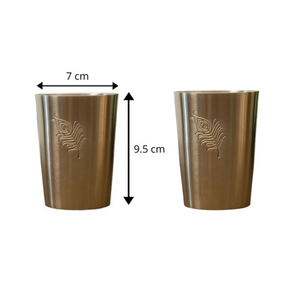 Peacock Elegance Brass Glass Set of 2 - Gift Pack