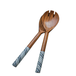 Tribal Art linear Salad Servers (Set of Two)