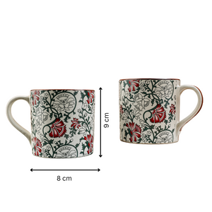 Kalamkaari Ceramic Mugs (Set of Two)