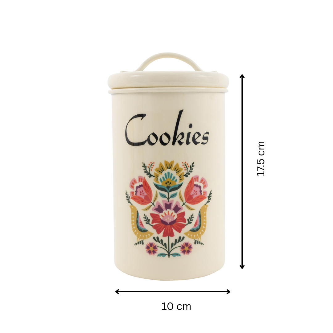Elan Metal Cookies Kitchen Canister Jar