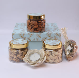 Gold Leaf Lotus-Diwali Festives-Gift set