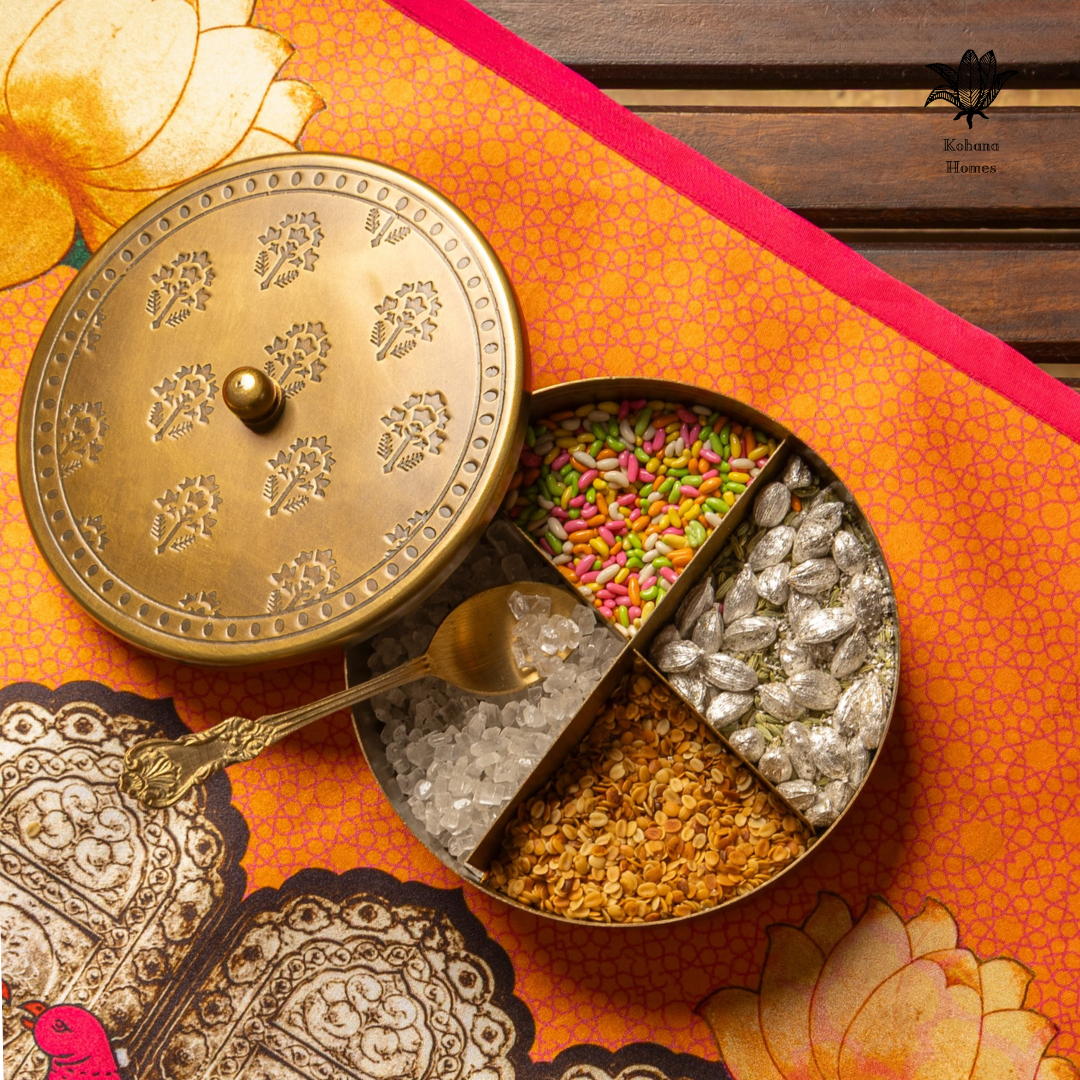 Khatir Brass Mukhwas Box