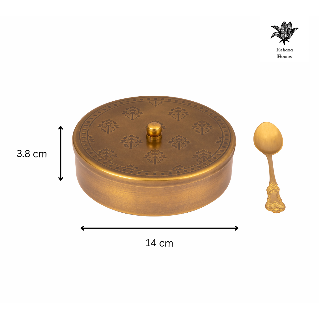 Khatir Brass Mukhwas Box