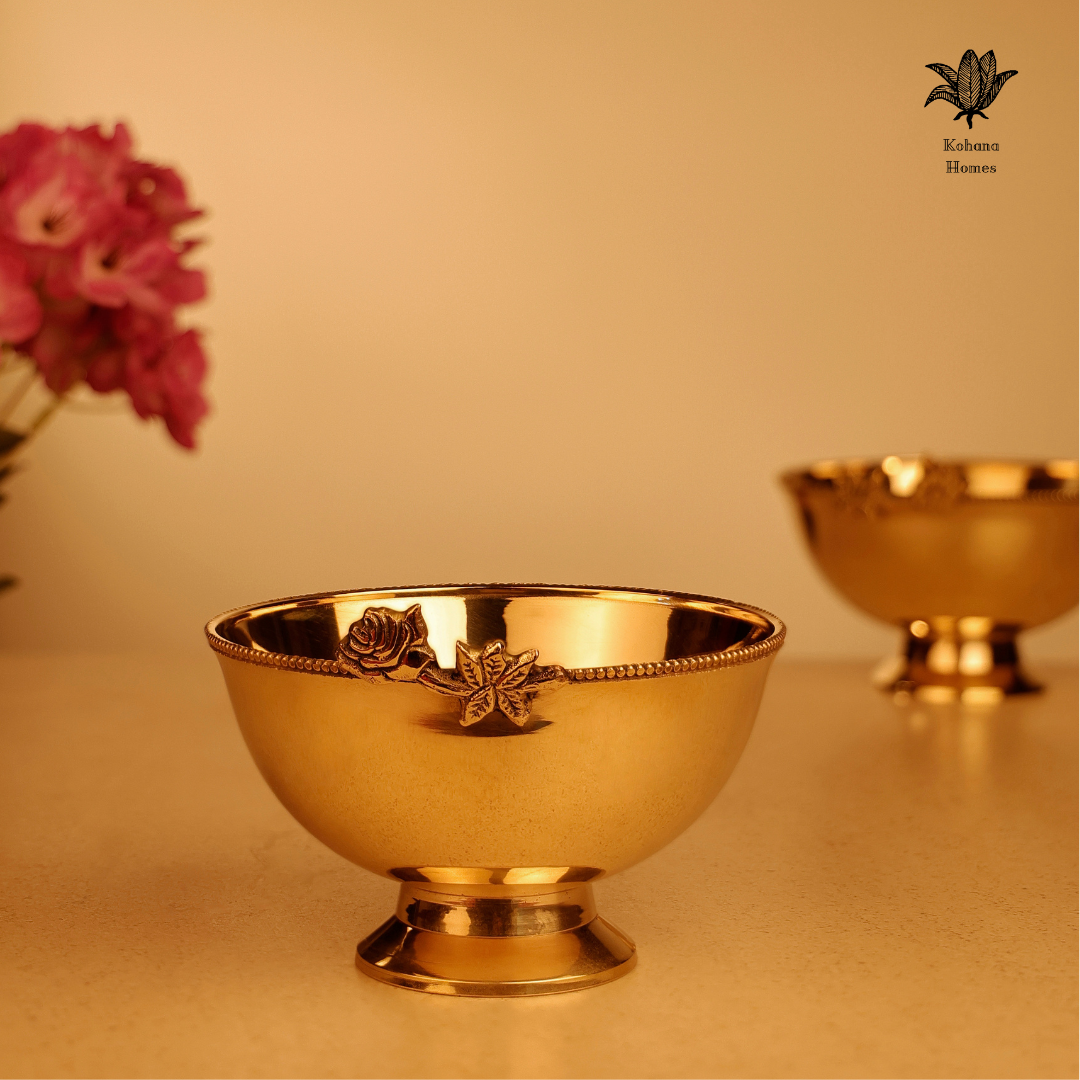 Brass Floral Bowls