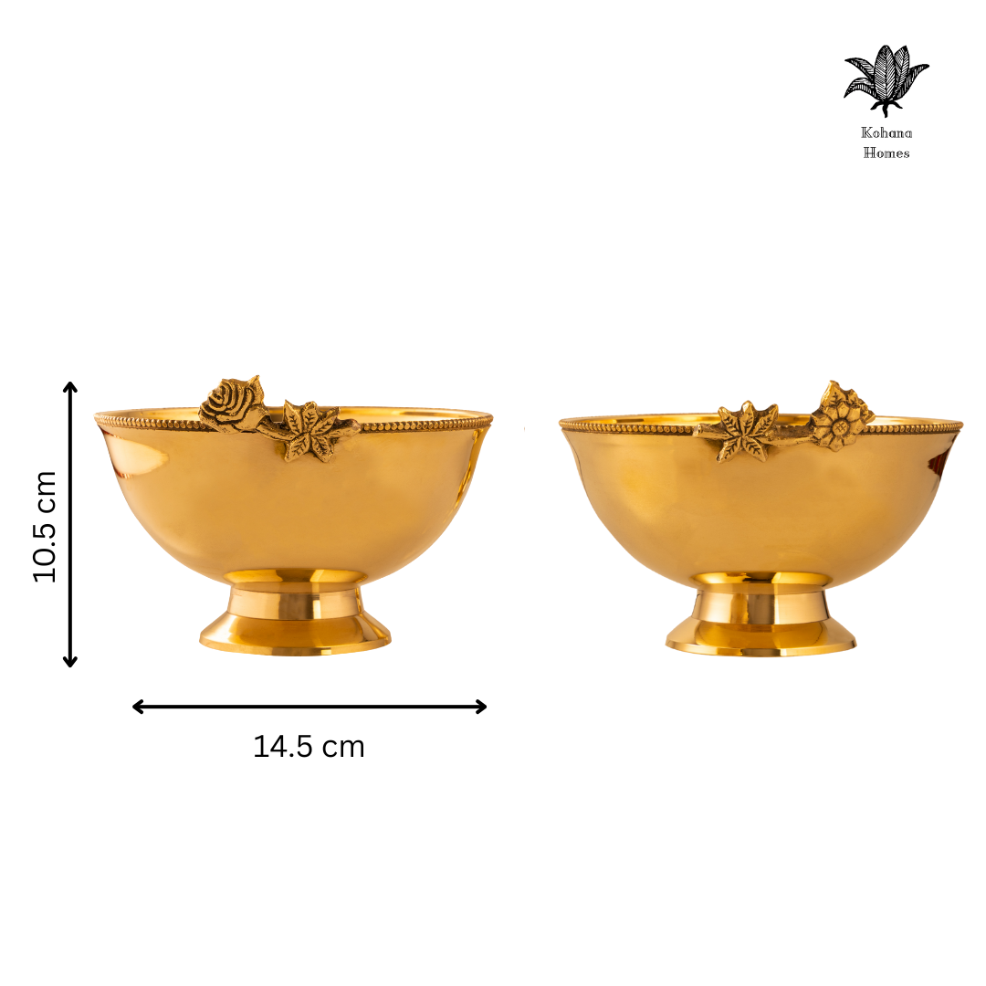 Brass Floral Bowls