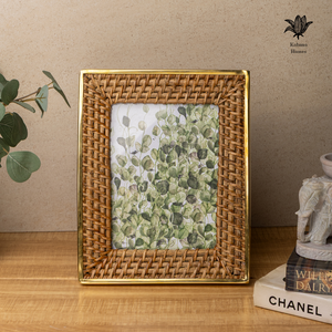 Ema Rattan Brass Photo Frame