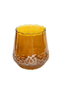 Amber Aura Glass Votive holder