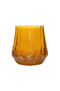 Amber Aura Glass Votive holder