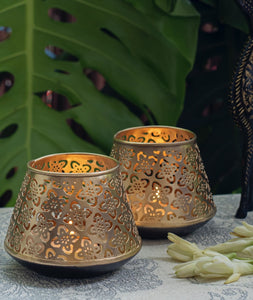 Karigari Jali Votive Holder (Set of Two)