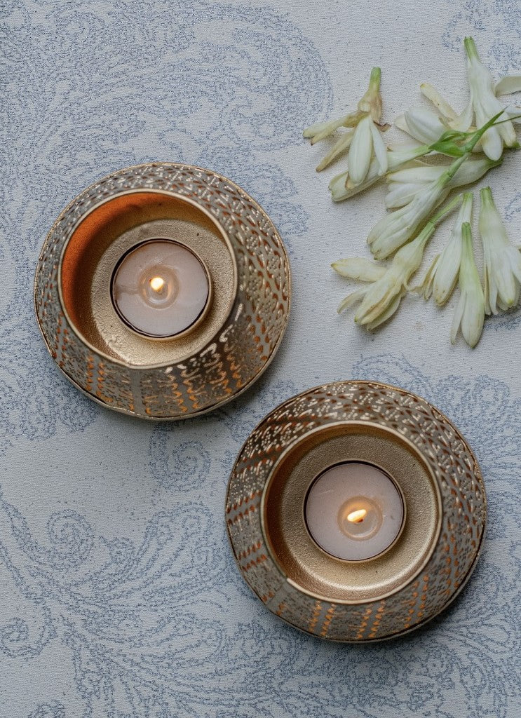 Karigari Jali Votive Holder (Set of Two)