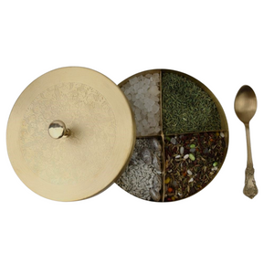 Brass Segmented Mukhwas box