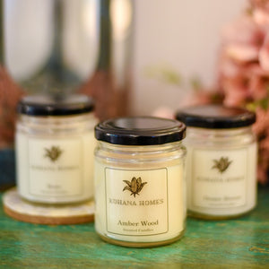 Amber Wood Jar Candle