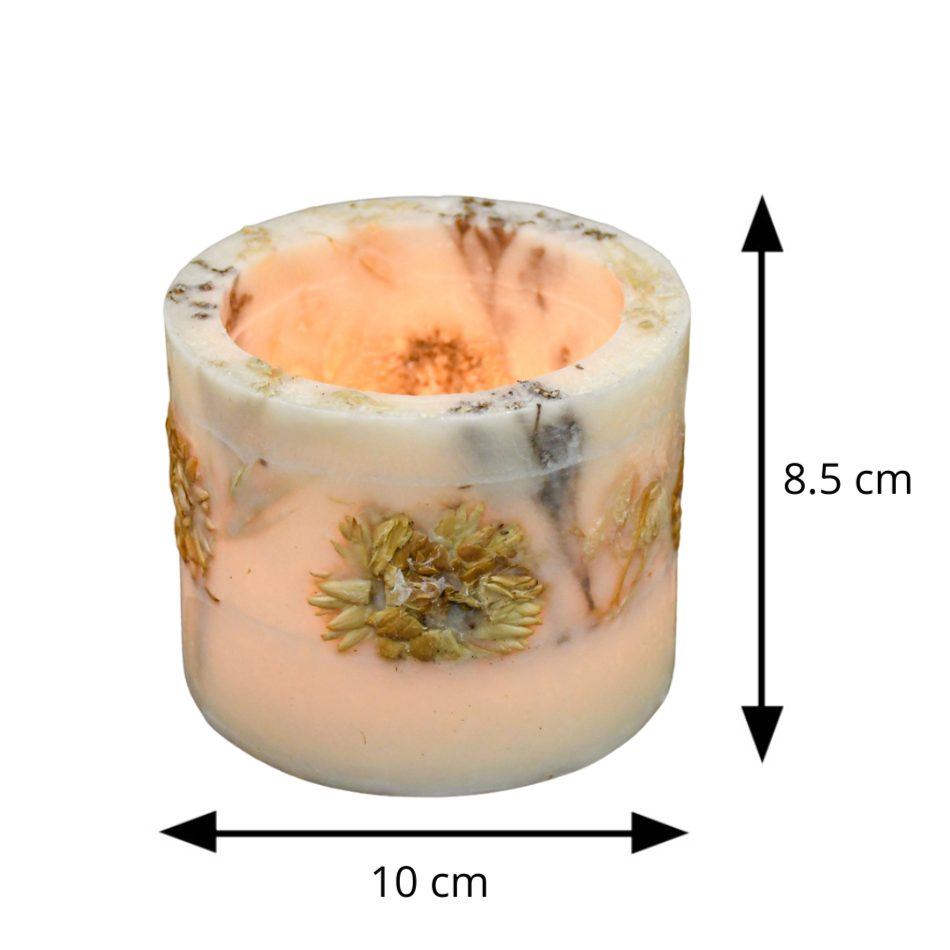 Dry Flower Wax Votive Holder