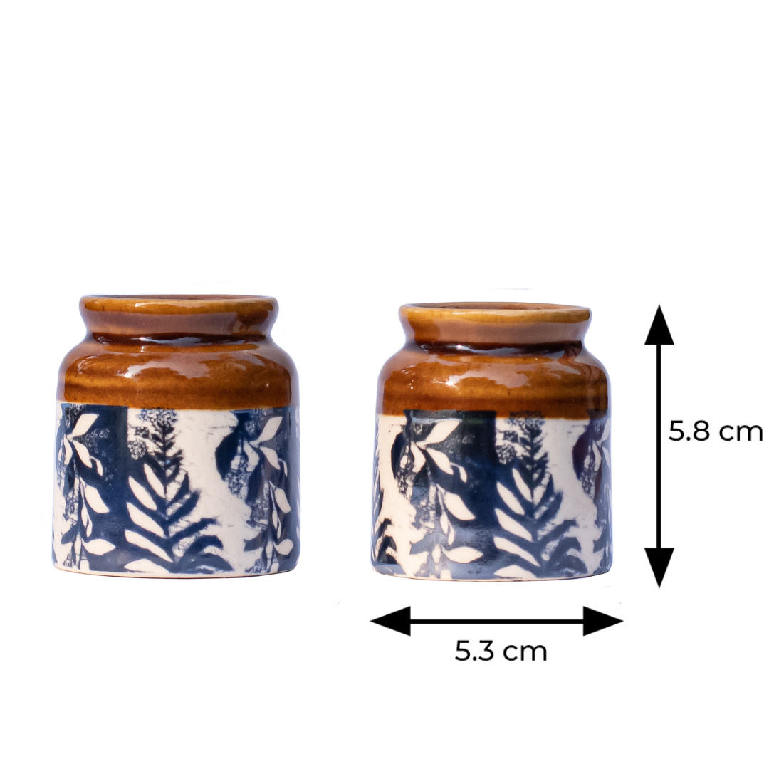 Blue Salt and Pepper Shakers Dimensions