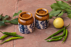 Blue Salt and Pepper Shakers