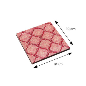 Jaipur Pink MDF Coasters (Set of Four)