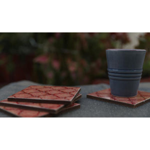 Jaipur Pink MDF Coasters (Set of Four)