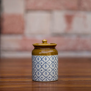 Blue Ceramic pickle barni