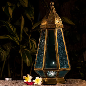 Blue Glass Lantern