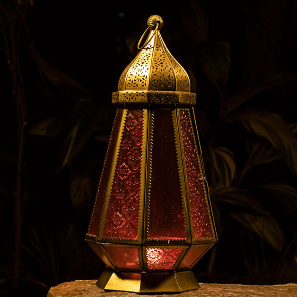 Pink Glass Lantern