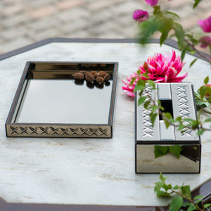 Diamond Glass Tissue Box